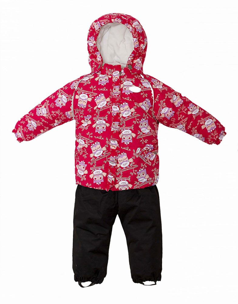 REIKE Комплект для девочки (куртка+полукомбинезон) owls pink (фото, вид 1)