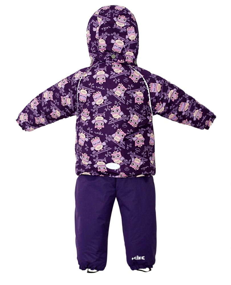 REIKE Комплект для девочки (куртка+полукомбинезон) owls violet (фото, вид 2)