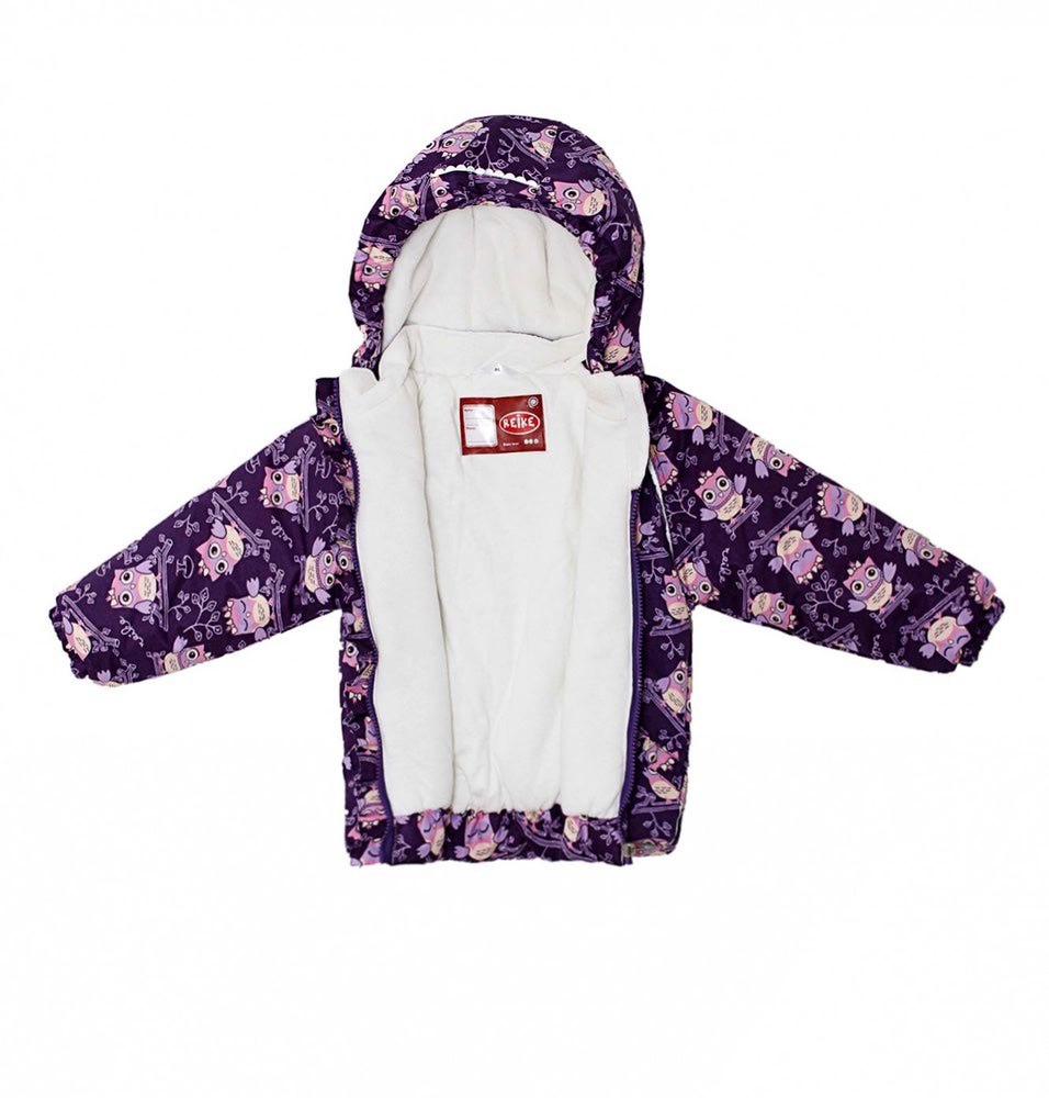 REIKE Комплект для девочки (куртка+полукомбинезон) owls violet (фото, вид 4)