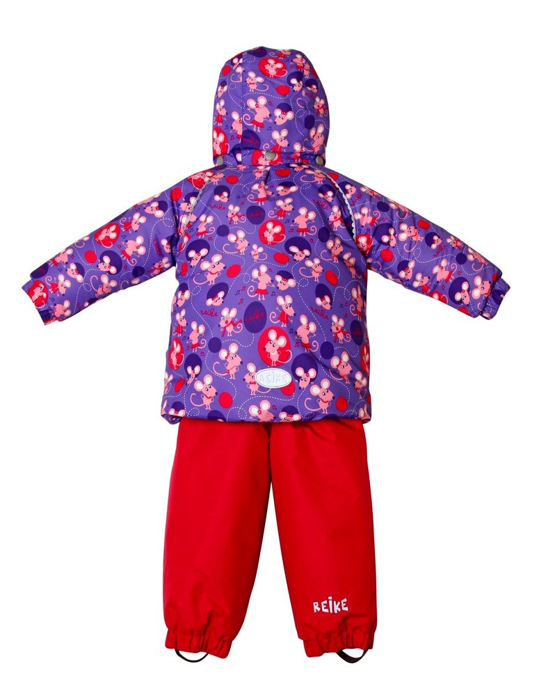 REIKE Комплект для девочки (куртка+полукомбинезон) mice violet (фото, вид 2)