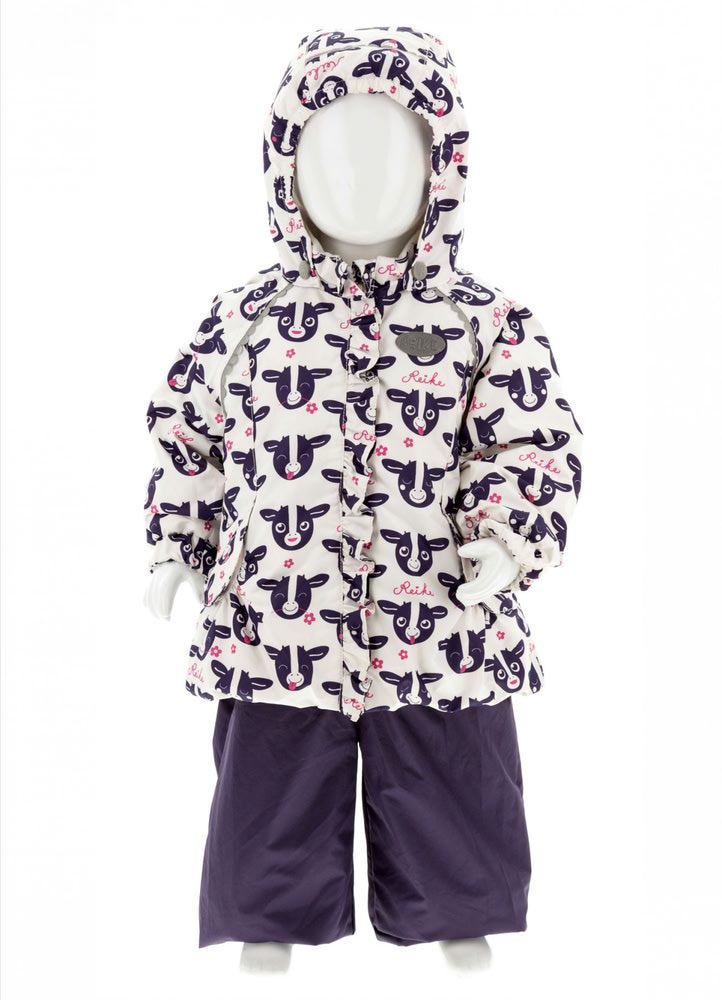 REIKE Комплект для девочки (куртка+полукомбинезон) moomoo white (фото, вид 5)