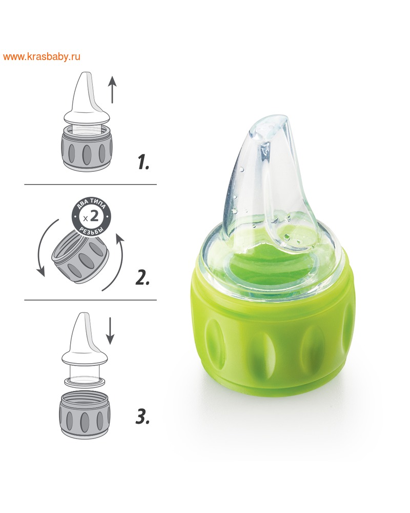 HAPPY BABY Соска-поильник для бутылок SILICONE SPOUT FOR BOTTLES (фото, вид 3)