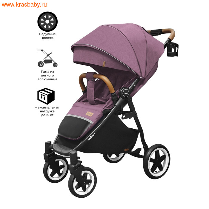 Коляска прогулочная Baby Tilly URBAN AIR BEIGE (надувные колеса) (фото, вид 4)