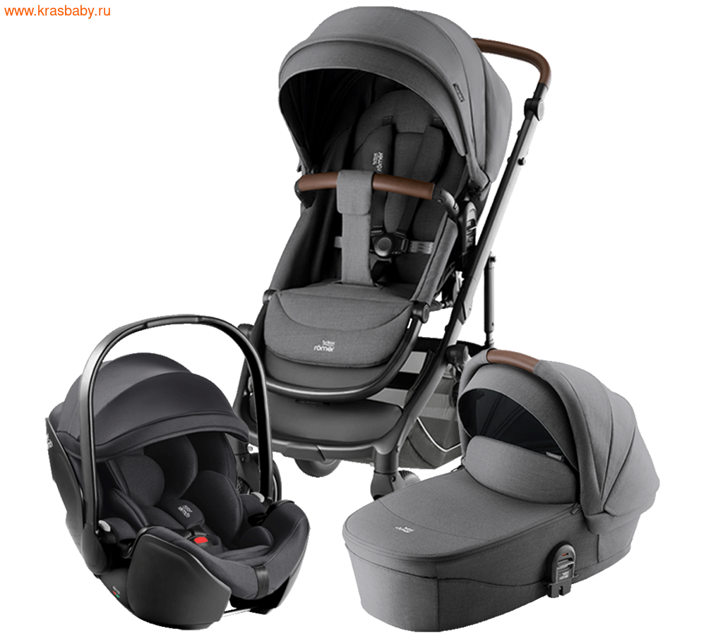 Коляска модульная BRITAX ROEMER SMILE 5Z + BABY-SAFE PRO DEEP BLACK - 3 в 1 цвет по заказу (вид 1) Коляска модульная BRITAX ROEMER SMILE 5Z + BABY-SAFE PRO DEEP BLACK - 3 в 1 цвет по заказу (фото, вид 1)
