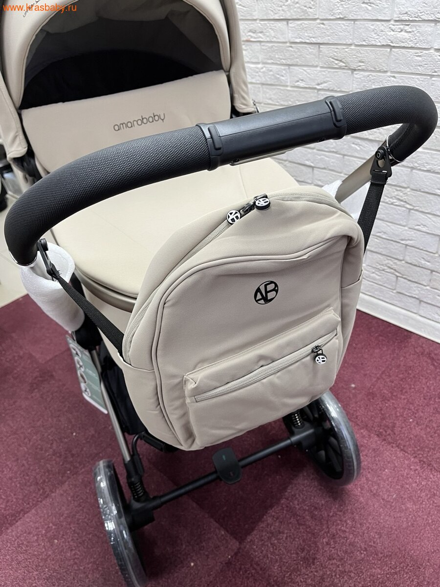 AMAROBABY GENIUS коляска 2 в 1 цвет BEIGE (вид 4) AMAROBABY GENIUS коляска 2 в 1 цвет BEIGE (фото, вид 4)