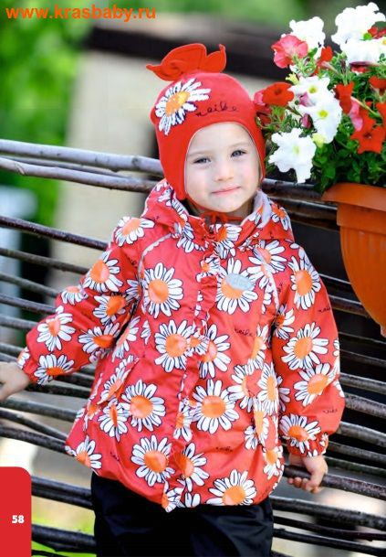 REIKE Комплект для девочки (куртка+полукомбинезон) camomile red (фото)