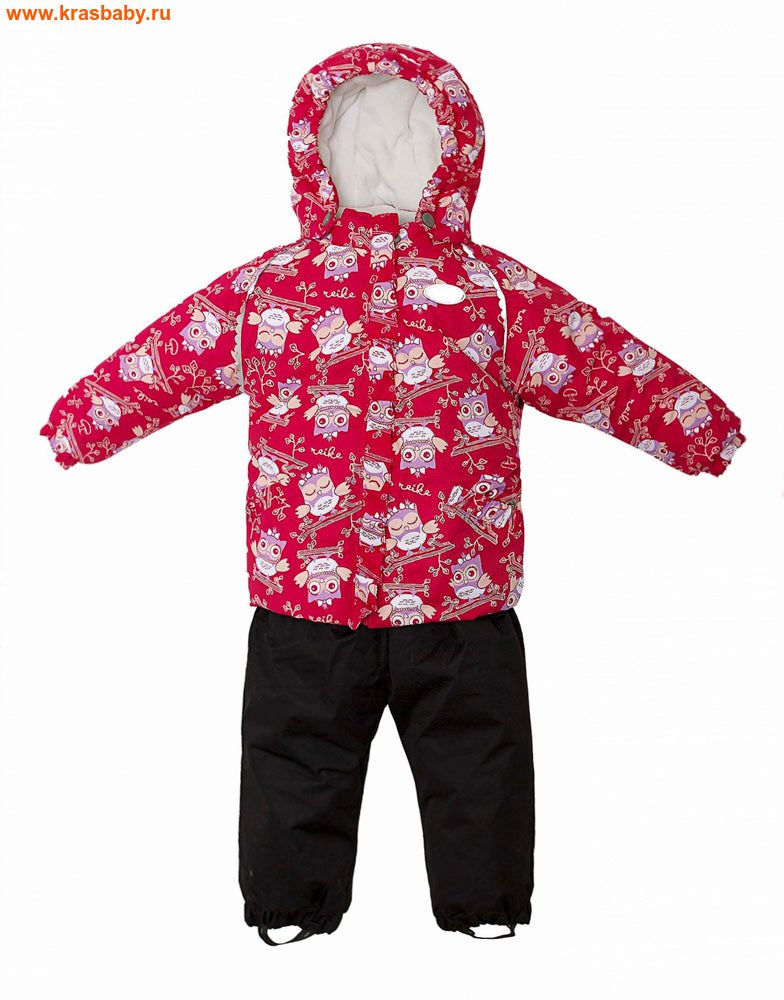 REIKE Комплект для девочки (куртка+полукомбинезон) owls pink (фото)