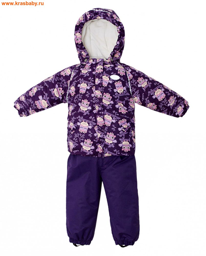 REIKE Комплект для девочки (куртка+полукомбинезон) owls violet (фото)